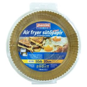   Sütőpapír, szilikonos, Air Fryer készülékhez, kerek, 20 cm, 50 db, MAZZINI Premium (KHK1005)