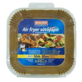   Sütőpapír, szilikonos, Air Fryer készülékhez, szögletes, 20 cm, 50 db, MAZZINI Premium (KHK1007)