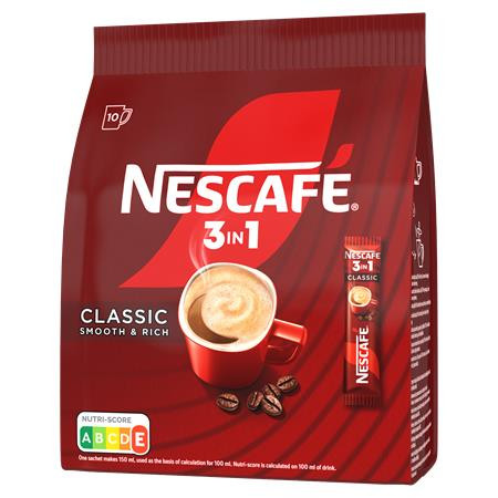 Instant kávé stick, 10x16,5 g, NESCAFÉ, 3in1 Classic (KHK1009)