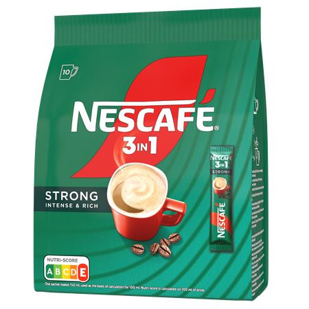 Instant kávé stick, 10x16,5 g, NESCAFÉ,  3in1 Strong (KHK1010)