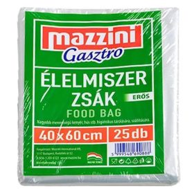   Élelmiszerzsák, erős, 25 db, 40 x 60 cm, MAZZINI Gasztro (KHK1049)