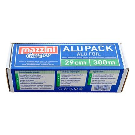 Alufólia, 29 cm x 300 m, 9 &mikro;, erős, MAZZINI Gasztro (KHK1058)