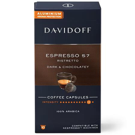 Kávékapszula, Nespresso® kompatibilis, 10 db, DAVIDOFF Espresso 57 (KHK1064)