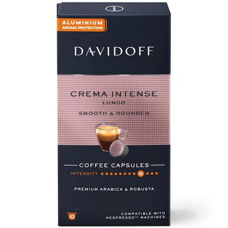 Kávékapszula, Nespresso® kompatibilis, 10 db, DAVIDOFF Crema Intense Lungo (KHK1068)