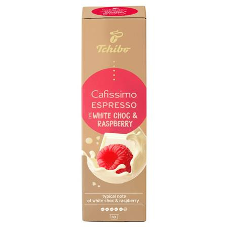 Kávékapszula, 10 db, TCHIBO Cafissimo Espresso White Choc & Raspberry (KHK1069)