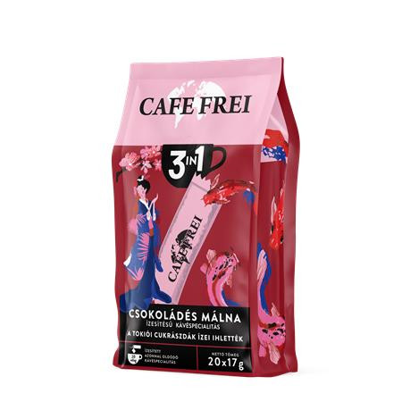 Instant kávé, 20x17 g, CAFE FREI Tokiói csokoládés málna 3 in 1 (KHK1088)