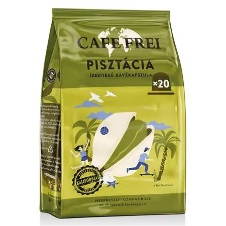 Kávékapszula, Nespresso&reg; kompatibilis, 20 db, CAFE FREI, pisztácia (KHK1090)
