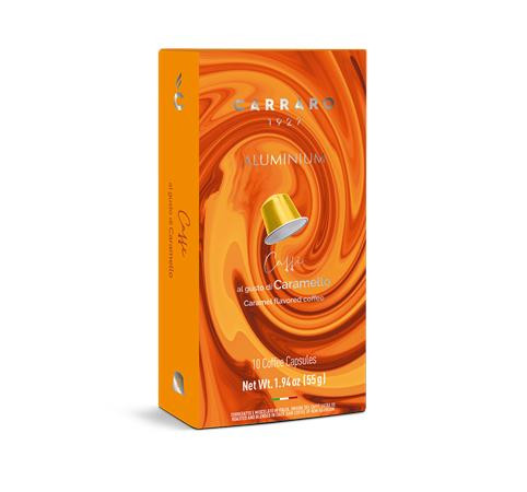 Kávékapszula, Nespresso&reg; kompatibilis, 10 db, CARRARO, karamell (KHK1098)