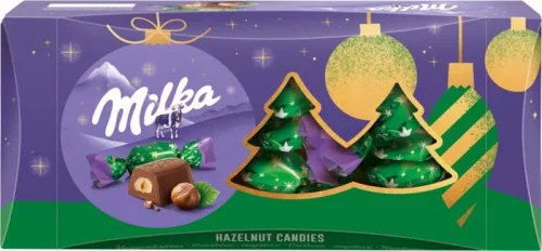 Szaloncukor, 255 g, MILKA, mogyorókrémes (KHK1119)
