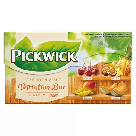 Fekete tea, 20x1,5 g, PICKWICK Variációk Narancs meggy, trópusi gyümölcs, mangó, sárgadinnye (KHK1134)