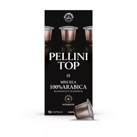 Kávékapszula, Nespresso&reg; kompatibilis, 10 db, PELLINI, Top alu (KHK1139)
