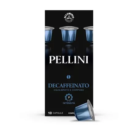 Kávékapszula, Nespresso&reg; kompatibilis, 10 db, PELLINI, Top koffeinmentes (KHK1140)