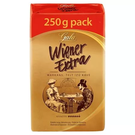 Kávé, pörkölt, őrölt, 250 g, GALA Wiener Extra (KHK1144)