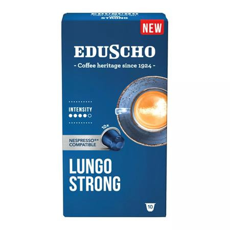 Kávékapszula, Nespresso&reg; kompatibilis, 10 db, EDUSCHO Lungo Strong (KHK1145)