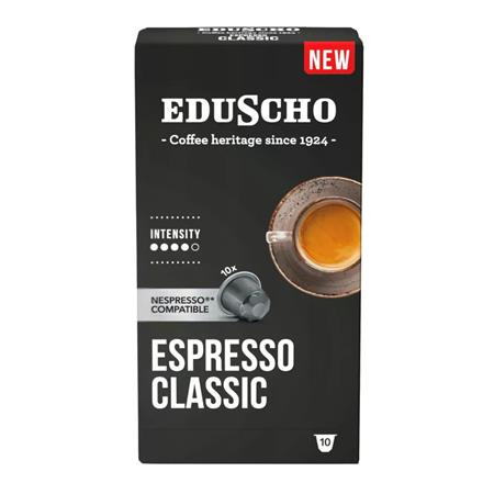 Kávékapszula, Nespresso&reg; kompatibilis, 10 db, EDUSCHO Espresso Classic (KHK1147)