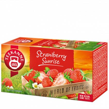 Gyümölcstea, 20x2,5 g, TEEKANNE Strawberry Sunrise, eper (KHK273)