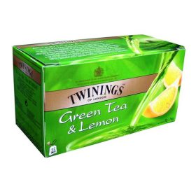 Zöldtea, 25x1,6 g, TWININGS Green Tea & Lemon (KHK283)