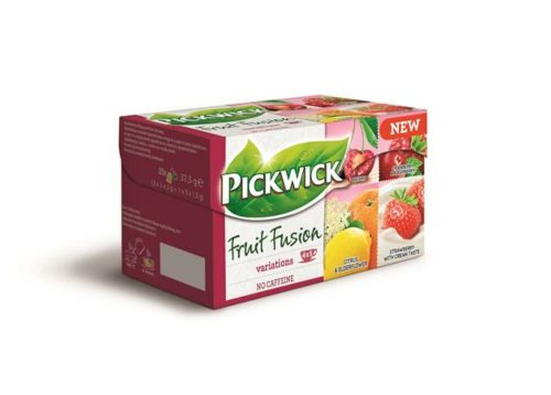 Gyümölcstea, 20x2 g, PICKWICK Fruit Fusion Variációk Piros, eper-tejszín, citrus-bodza, mágikus meggy, áfonya-málna (KHK289)
