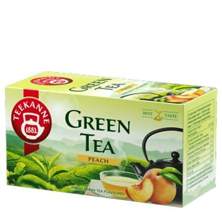 Zöld tea, 20x1,75 g, TEEKANNE, barack (KHK316)