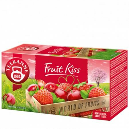 Gyümölcstea, 20x2,5 g, TEEKANNE Fruit kiss, eper-meggy (KHK321)