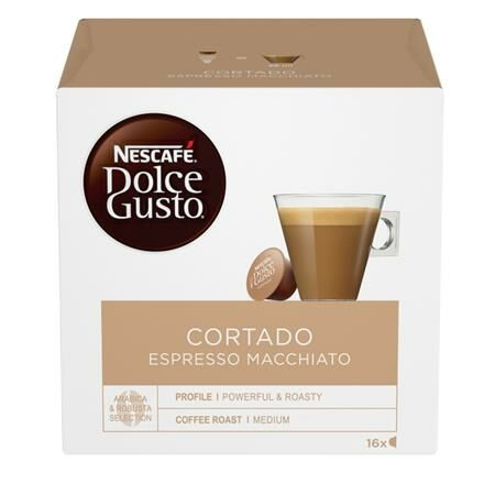 Kávékapszula, 16 db,  NESCAFÉ DOLCE GUSTO Cortado Espresso Macchiato  (KHK393)