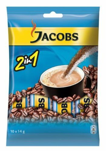 Instant kávé stick, 10x14 g, JACOBS 2in1 (KHK457)