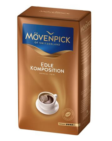 Kávé, pörkölt, őrölt, vákuumos csomagolásban, 500 g, MÖVENPICK Edle Komposition (KHK508)