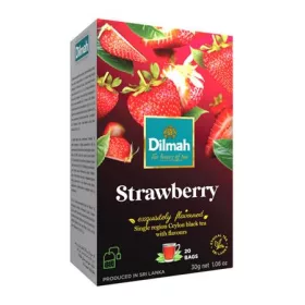 Fekete tea, 20x1,5g, DILMAH, eper (KHK520)