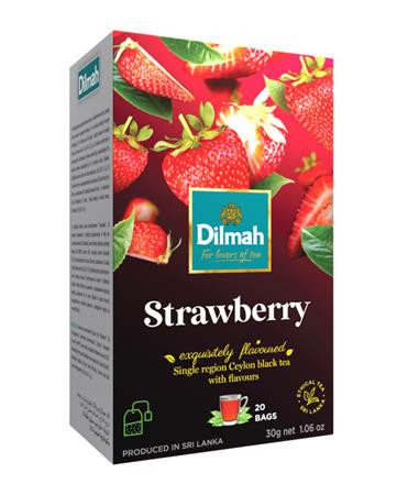 Fekete tea, 20x1,5g, DILMAH, eper (KHK520)
