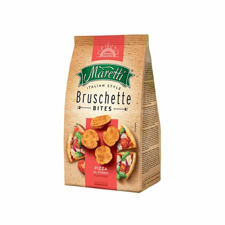 Pirított kenyérkarika, 70 g, MARETTI Bruschette, pizza ízesítéssel (KHK594)