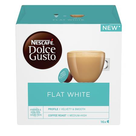 Kávékapszula, 16 db, NESCAFÉ DOLCE GUSTO Flat White (KHK597)