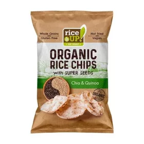  Barnarizs chips, 25 g, RICE UP Bio, chia maggal és quinoával (KHK608)