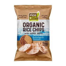   Barnarizs chips, 25 g, RICE UP Bio, hajdinával és amaránttal (KHK609)