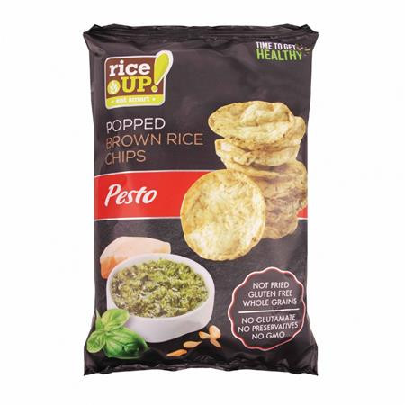 Barnarizs chips, 60 g, RICE UP, pesto (KHK616)