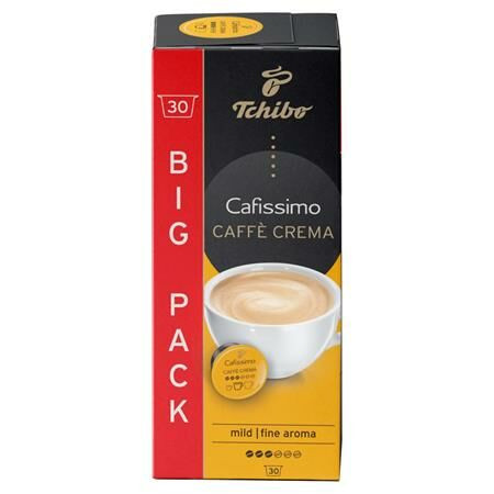 Kávékapszula, 30 db, TCHIBO Cafissimo Caffé Crema Fine (KHK653)