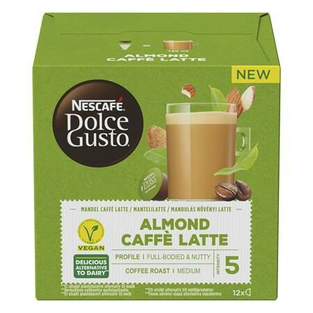 Kávékapszula, 12 db, vegán, NESCAFÉ DOLCE GUSTO Almond Caffé Latte (KHK818)