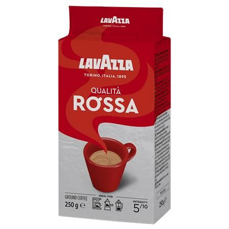 Kávé, pörkölt, őrölt, 250 g, LAVAZZA Rossa (KHK826)