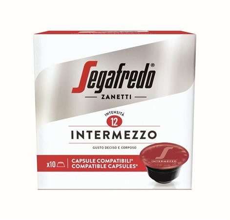 Kávékapszula, Dolce Gusto kompatibilis, 10 db, SEGAFREDO Intermezzo (KHK850)