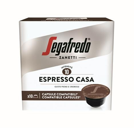 Kávékapszula, Dolce Gusto kompatibilis, 10 db, SEGAFREDO Espresso Casa (KHK852)