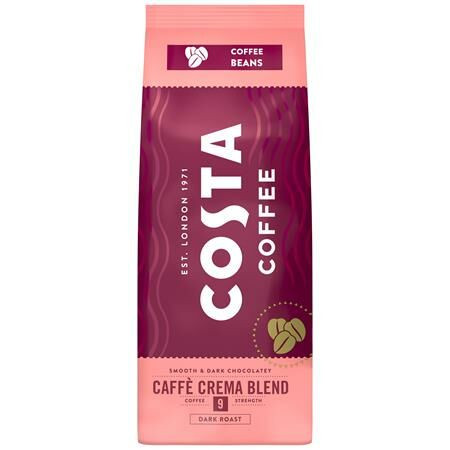 Kávé, pörkölt, szemes, 500 g, COSTA Café Crema Blend (KHK855)