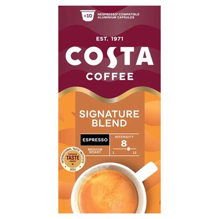 Kávékapszula, Nespresso® kompatibilis, 10 db, COSTA, Signature Blend Espresso (KHK857)