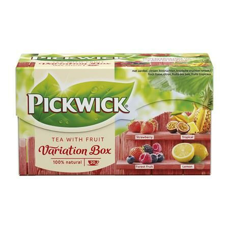 Fekete tea, 20x1,5 g, PICKWICK Variációk Piros, eper, trópusi gyümölcs, erdei gyümölcs, citrom (KHK871)