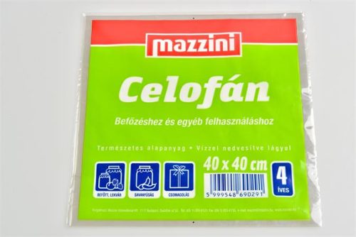 Celofán, 4 ív, 40x40 cm, MAZZINI (KHK928)