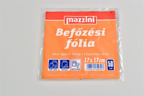 Befőzési fólia, 50 db, 17x17 cm, MAZZINI (KHK929)