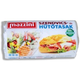   Hűtő- és uzsonnástasak, 100 db, 20x30 cm, 2 l, MAZZINI, átlátszó (KHK934)