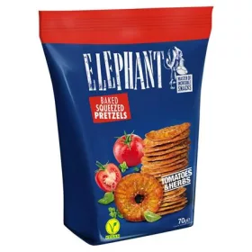   Chips-tallér, 70 g, ELEPHANT, paradicsomos-fűszeres (KHK994)