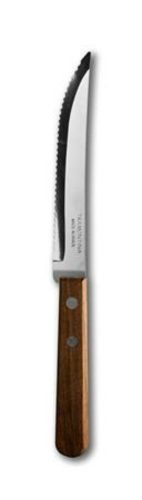 Kés, rozsdamentes acél, 20,5cm, 6db-os szett, fanyelű (KHKE167)