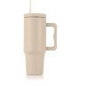 Termoszbögre, 1,2 l,  szívószállal, füllel, bézs (KHKE679)