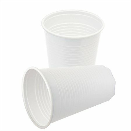 Műanyag pohár, 2 dl, 100 db, fehér (KHMU010)