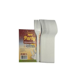 Műanyag villa, 20 db, TUTI Party (KHMU150)